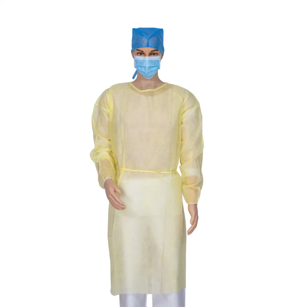 Health Disposable Isolation Gowns Spp Non Woven Breathable Non-Toxic Flexible