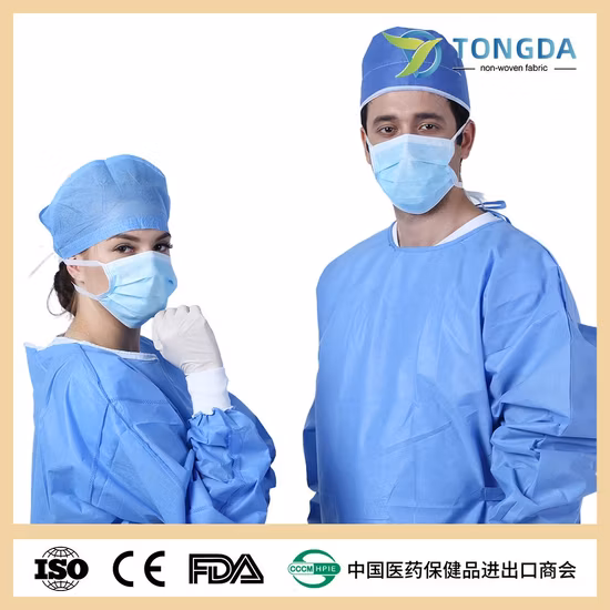 Горячая продажа одноразовая больничная форма хирургическая изоляционная мантия