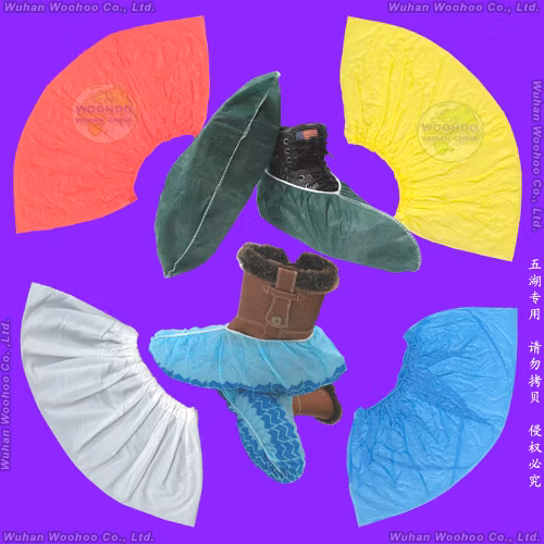 Защитный хирургический/медицинский/водонепроницаемый/прозрачный пластик/ПЭ/поли/ПЭВП/ПЭНП/КПЭ/нетканый одноразовый полипропиленовый бахил для больниц/лабораторий/обслуживания пищевой промышленности